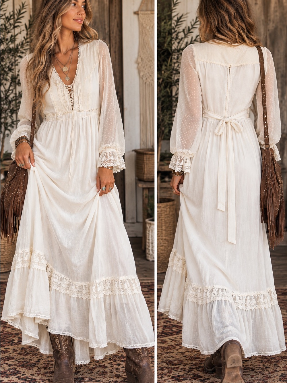 Gunne Sax romantic renaissance bridal collection dress ivory size 9 - Picture 2 of 12